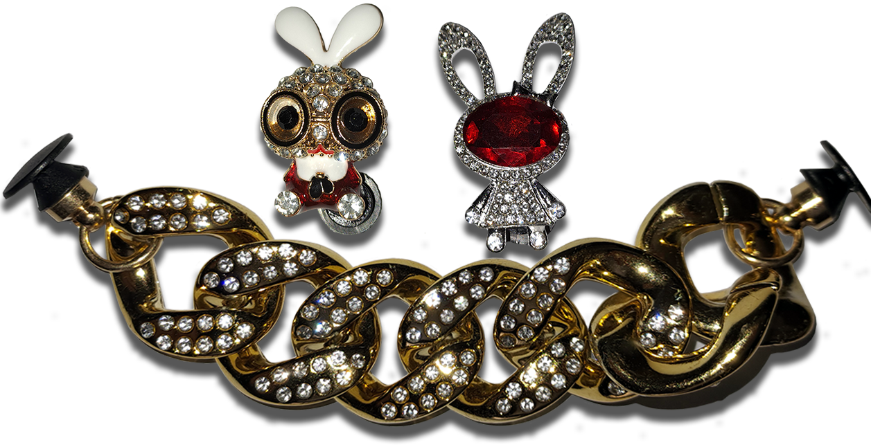 Bunny / Chain bling Jibbitz