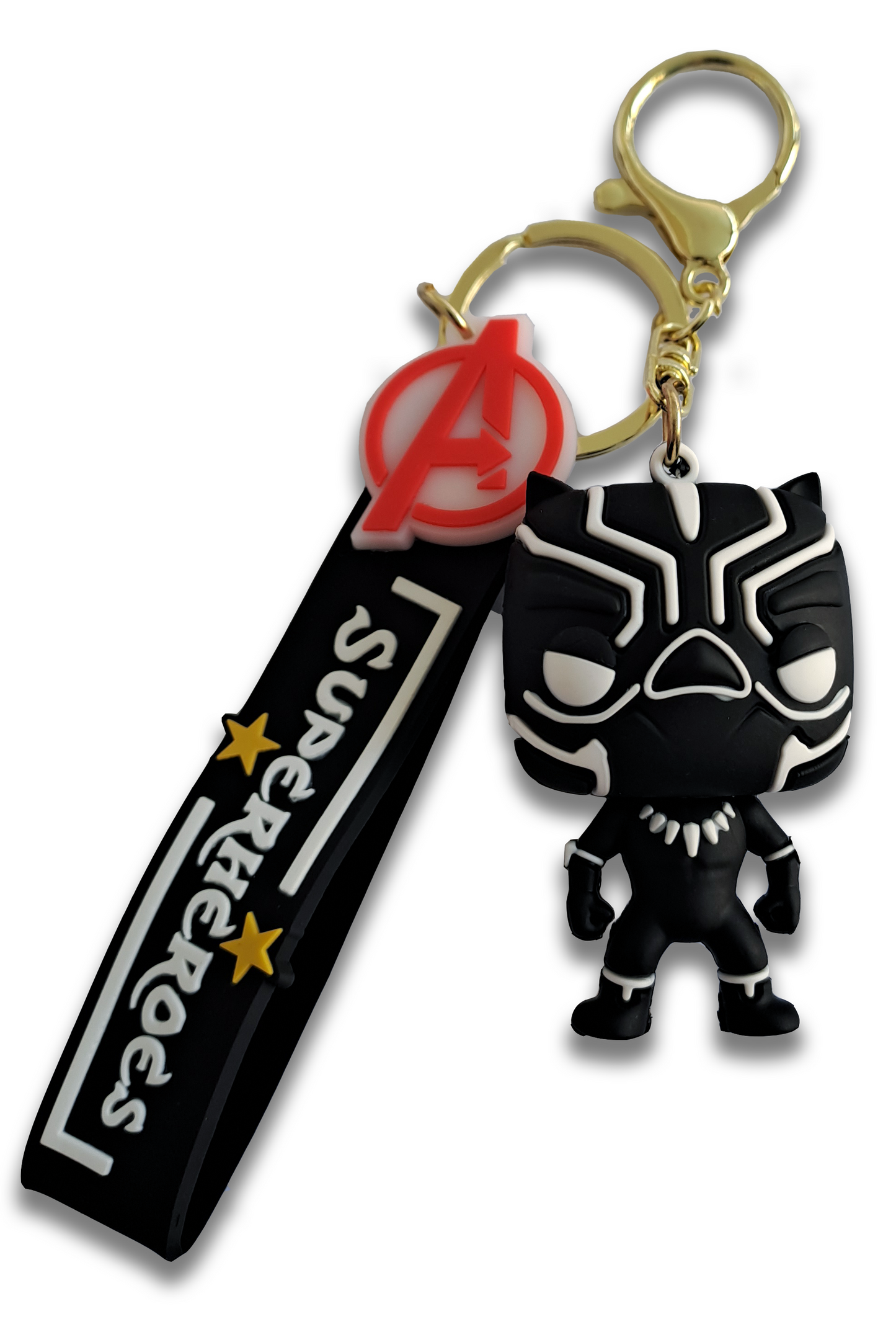 Spiderman and Black Panther Key Chains