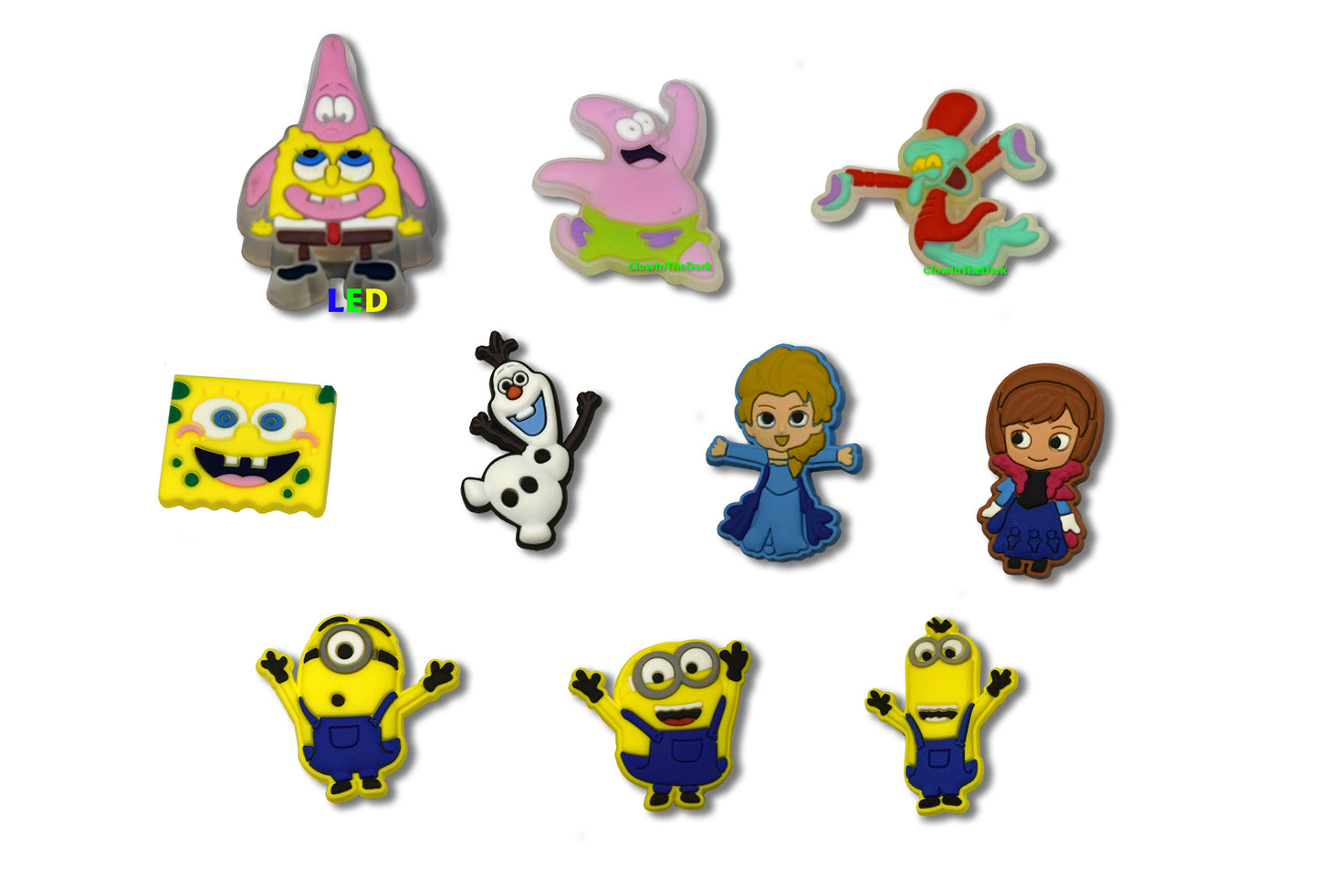 Frozen / Spongebob / Minions Jibbitz Bundle