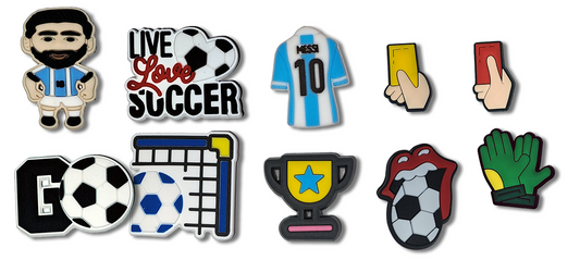 Soccer Bundle Jibbitz - including Messi